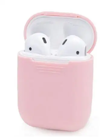Pink Многоцветный силиконовый чехол с защитой от потери, защитный чехол, Bluetooth наушники, аксессуары для Airpods - Цвет: Pink