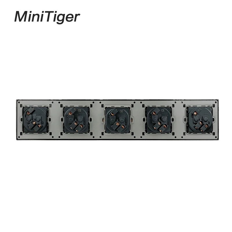 Minitiger панель из нержавеющей стали 5 банд настенная розетка 16А в Европу Россию