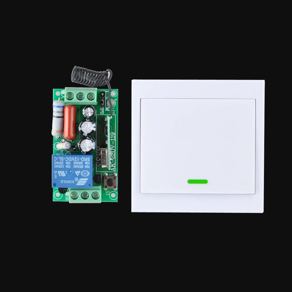 AC 220V Receiver Wireless Remote Control Switch Wall Panel Transmitter Hall Bedroom Ceiling Lights Lamps Smart Home | Обустройство