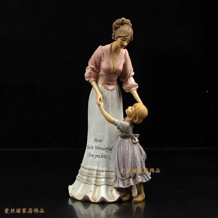 Креативная статуя из смолы «mother love», Винтажные Украшения, домашний декор, ремесла, украшение для комнаты, предметы для девушек, статуэтки, подарки