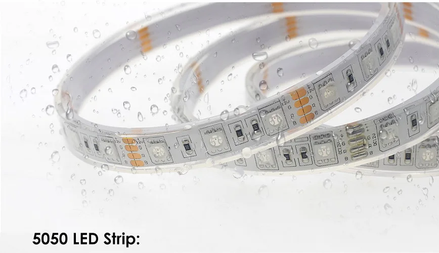 5M SMD5050 IP68 Wi-Fi Светодиодные ленты для аквариума аквариумная лампа, получившая сертификат Европейского светильник один Цвет RGB гибкая ленточная управления Светодиодный по телефону Alexa