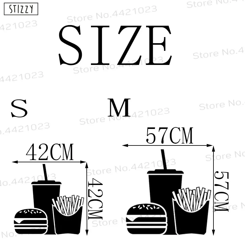 Настенная Наклейка stizzy фаст-фуд гамбургер стикер на стену кухня винил искусство