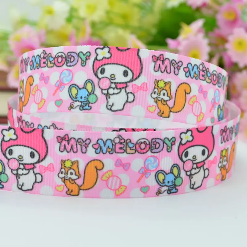 DUWES 7/8 &quot22 мм 2 5 10 50 ярдов мультфильм печатных корсажная лента для волос с бантом DIY