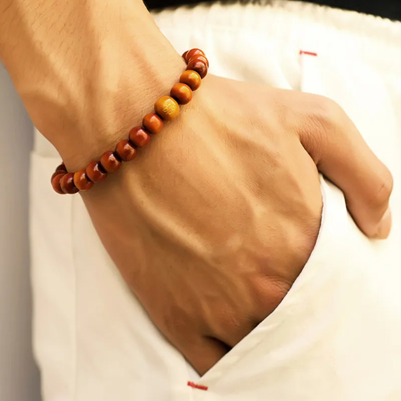 Hot Sale Men Women Wood Beads Bracelets Sandalwood Buddhist Buddha Meditation Prayer Bead Bracelet Wooden Jewelry Yoga | Украшения и