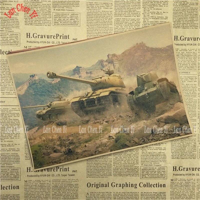 World of Tanks классические игры постер фильма комплект крафт Бумага кафе бар ретро