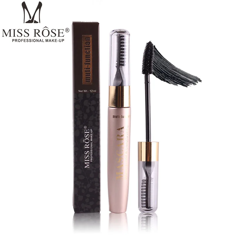 Двусторонняя тушь для ресниц MISS ROSE 1 шт. легко носить 3d удлинения с кисточкой
