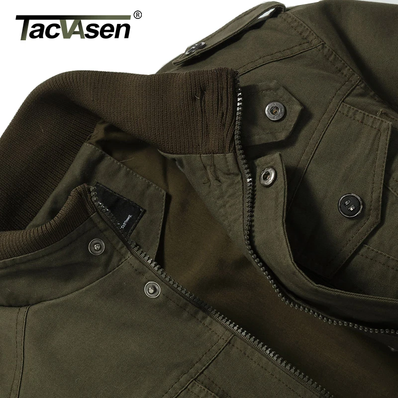 TACVASEN, осенние куртки, Мужская Военная армейская куртка, пальто, хлопок, ВВС, куртка-бомбер, мужские повседневные карго пальто, мужская одежда
