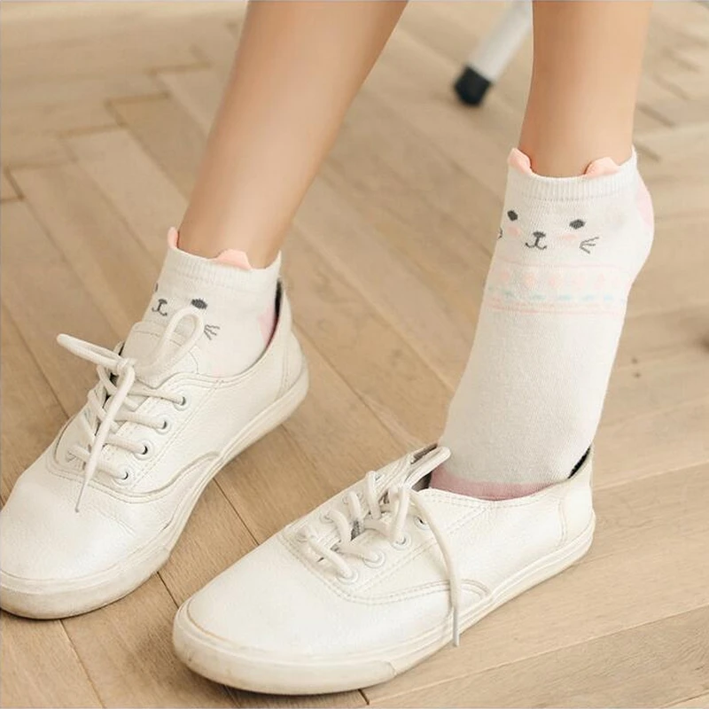 Подарочная коробка женские короткие носки с милыми рисунками из мультфильмов