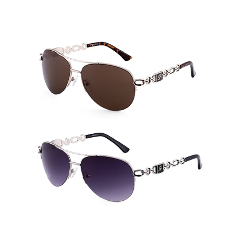 FENCHI женские солнцезащитные очки uv 400 oculos, женские солнцезащитные очки, зеркальные очки пилота, розовые женские очки zonnebril dames gafas de sol mujer - Цвет линз: C2C4 brown and grey