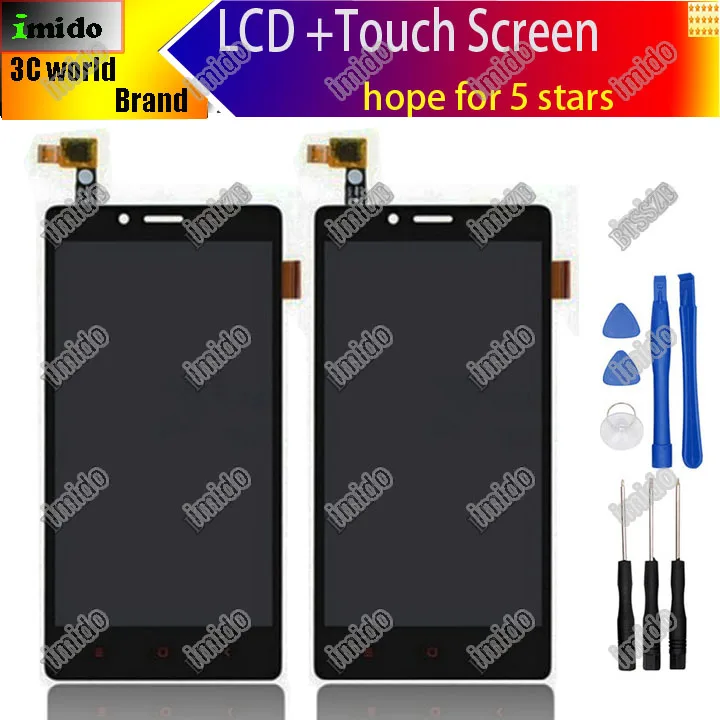 5.5 дюймов черный LCD + сенсорный экран Стекло Датчик панель с разъемами для Xiaomi Hongmi