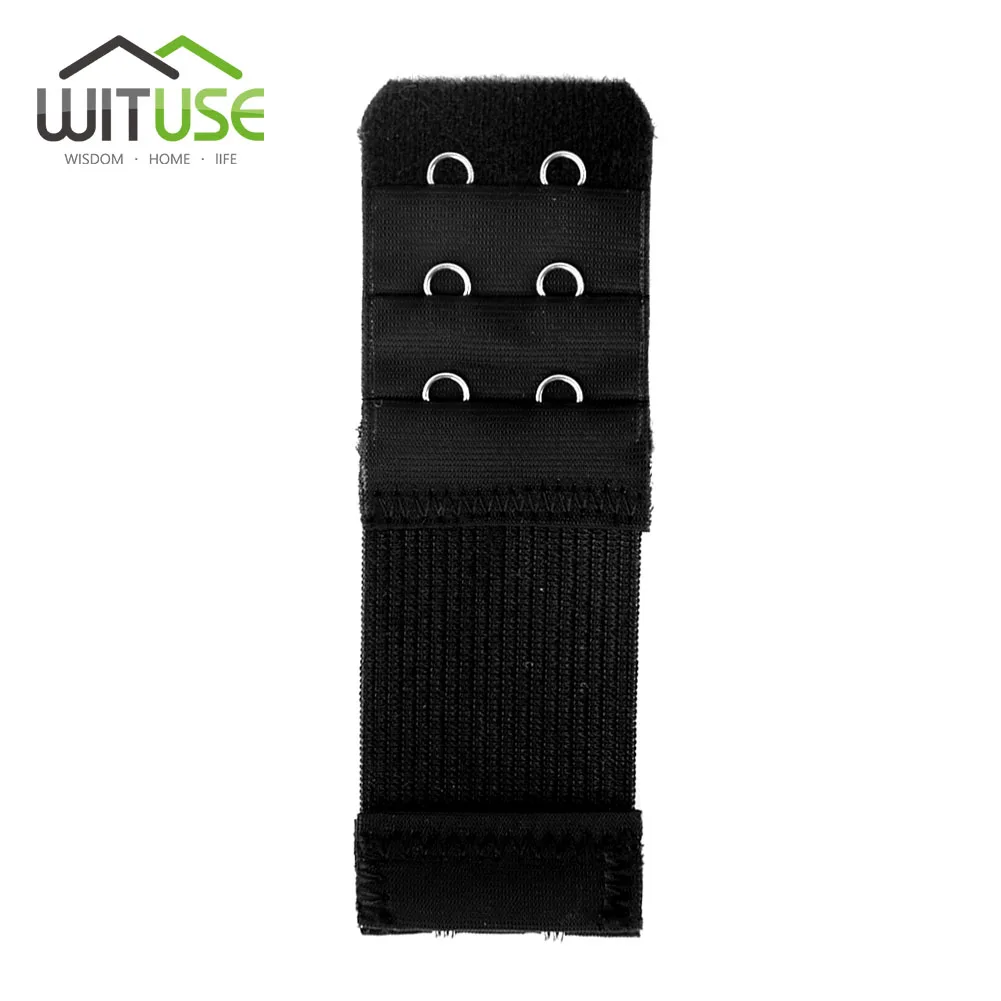 3 Rows2 hooks black Лидер продаж, растягивающий бюстгальтер, на лямках, женское регулируемое нижнее белье, удлиненный бюстгальтер, застежка-крючок, пояс-удлинитель для бюстгальтера - Цвет: 3 Rows2 hooks black