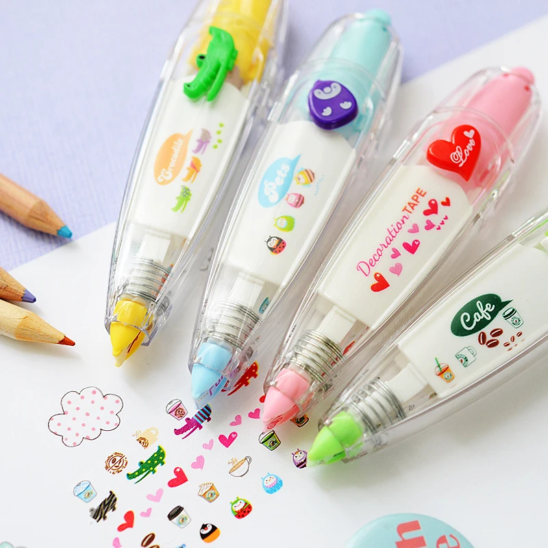 Kawaii животные пресс тип коррекция ленты любовь сердце медведи декоративный