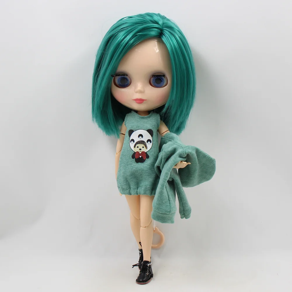 Ледяной DBS Blyth кукольные 1/6 bjd красивый загадочный зеленый прямые волосы на