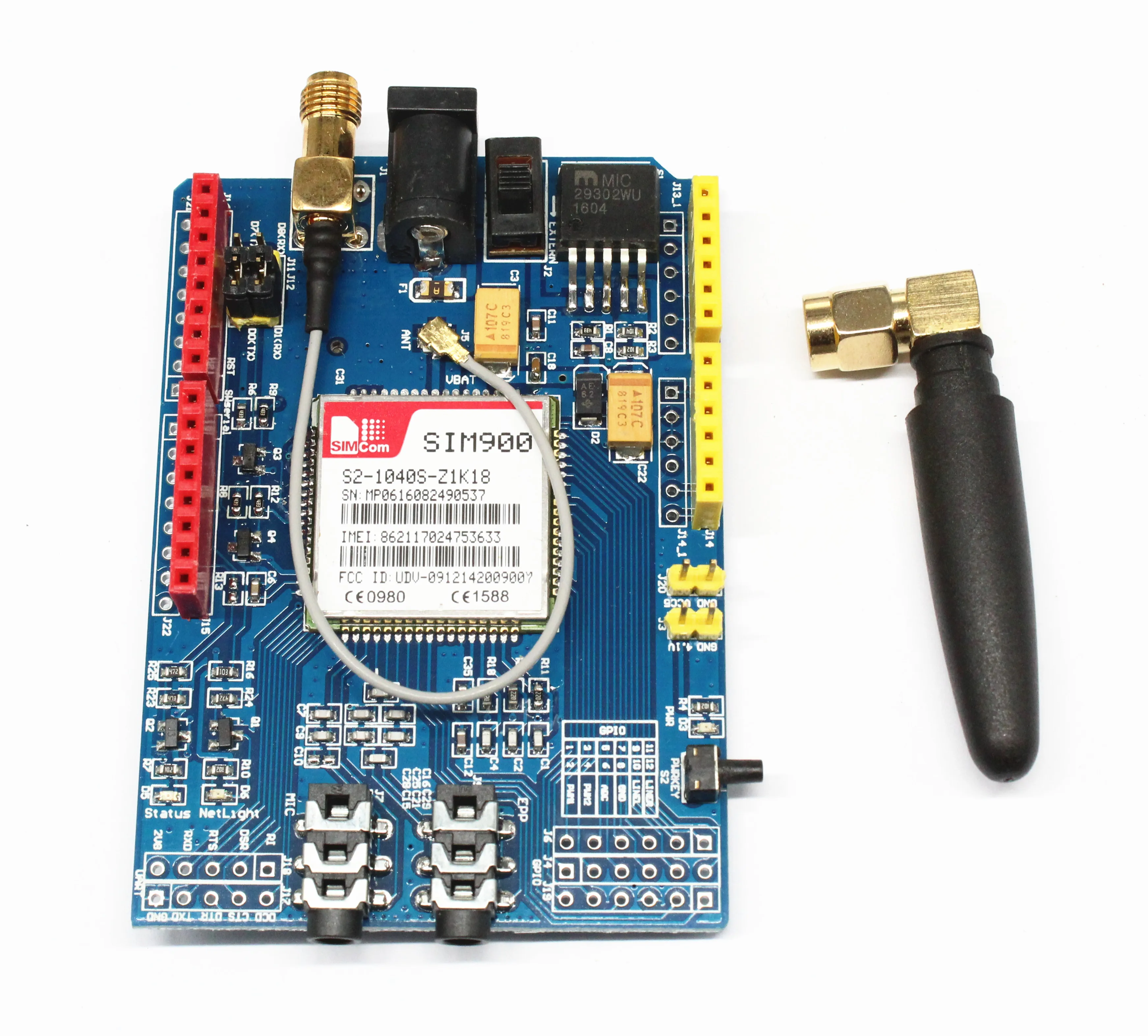 SIM900 GPRS/GSM Защитная макетная плата совместимая с четырехдиапазонным модулем |