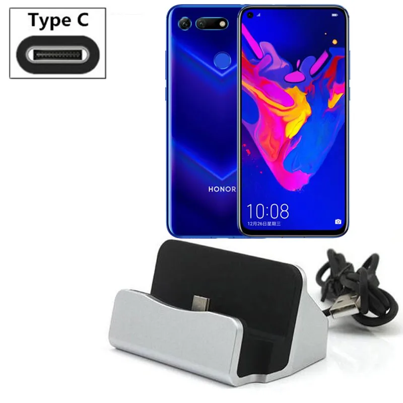 Для Huawei Honor View 20 10 9 настольный usb кабель для синхронизации данных Type C док станция