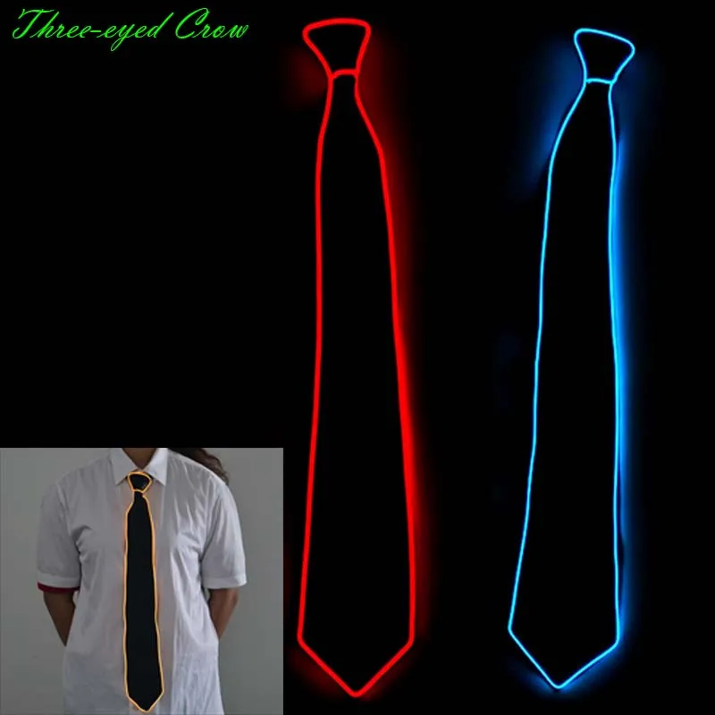 50 шт./лот декоративный галстук для вечеринки Мужская мода светящийся
