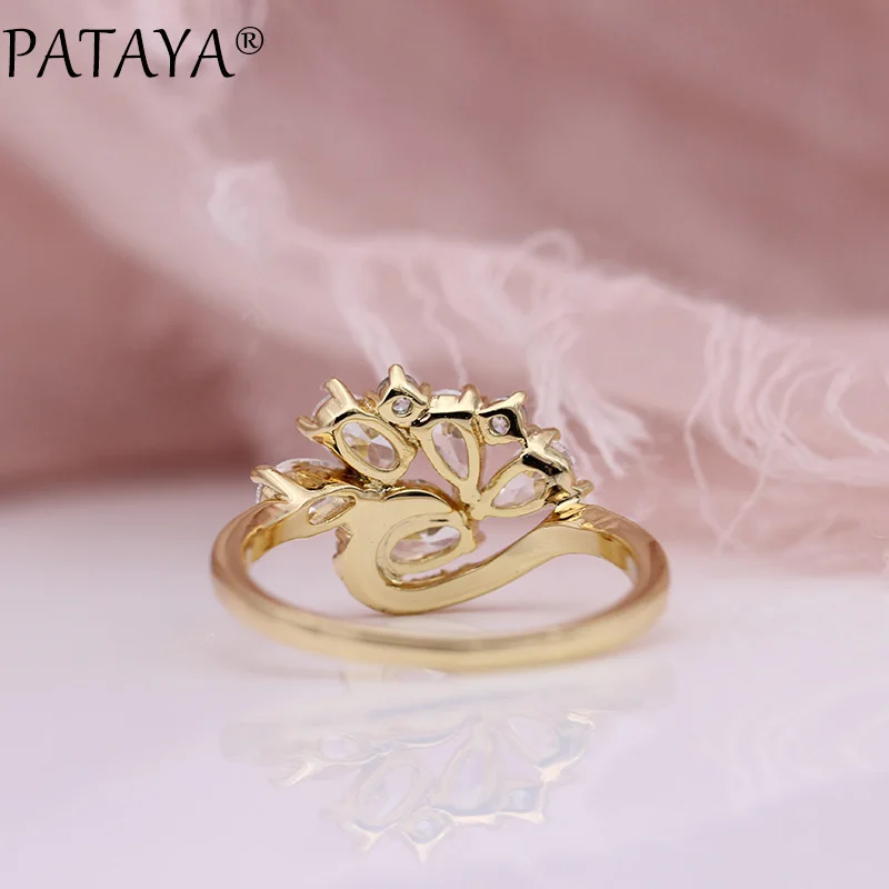 Женские кольца из розового золота PATAYA овальное Ювелирное Украшение разных