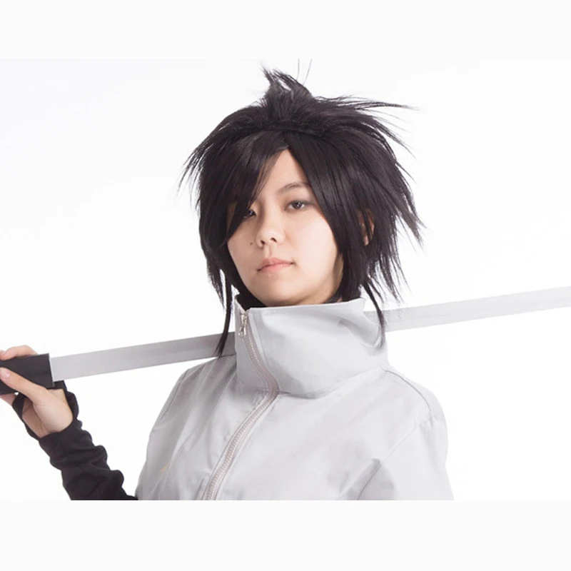 Парик для косплея Наруто Учиха Саске косплей мальчиков и мужчин короткие