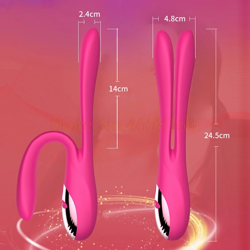 Силиконовый G Spot двойной вибратор анальный для женщин водонепроницаемый 9