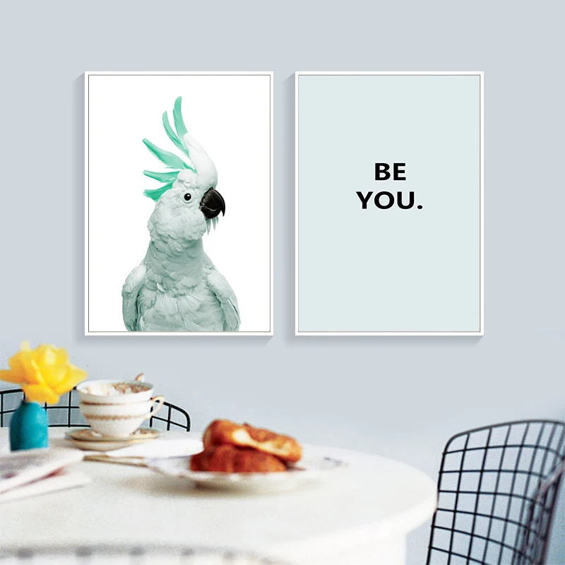 Настенный постер Cockatoo Leaf Old Gate распечатанный на холсте Раскрашивание в