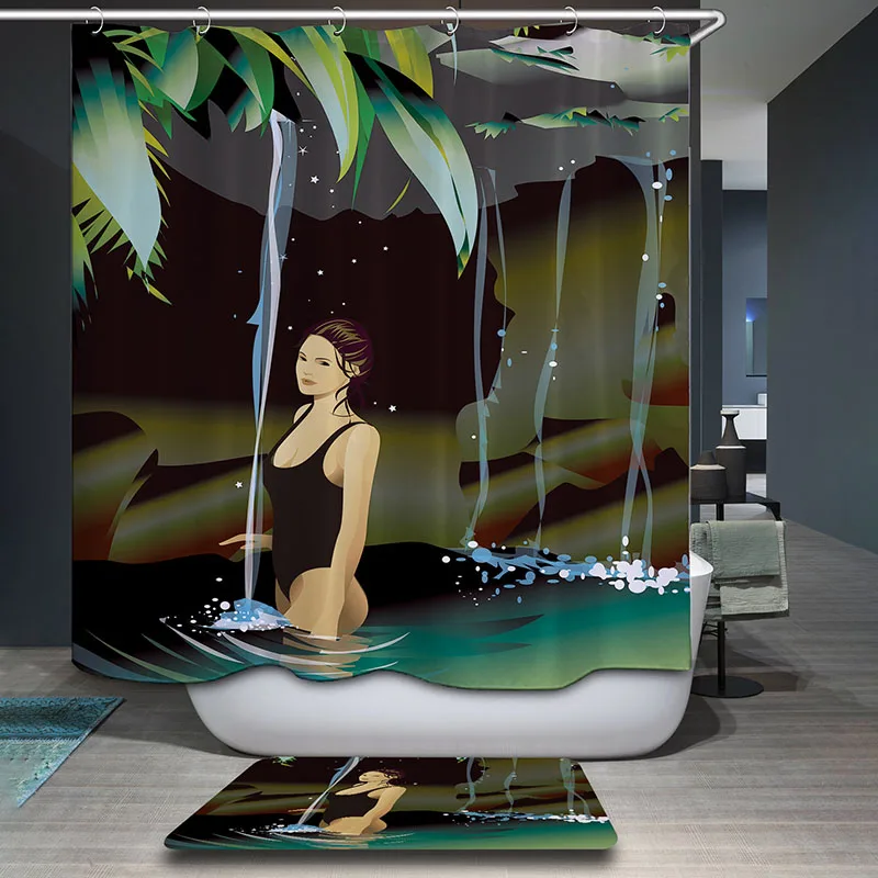 Monily полиэфирная водонепроницаемая винтажная деревенская живописная занавеска