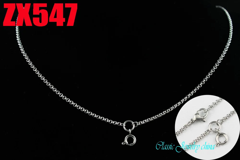 

14 "-38" длина 2 мм круглые Роло звенья цепи с попугаем застежка ожерелье из нержавеющей стали для плавающего стекла медальон 20 шт ZX547