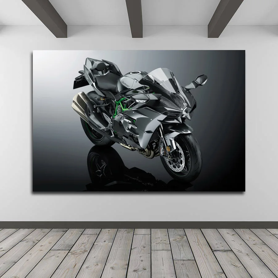 Картина на стену с изображением мотоцикла Kawasaki Ninja Superbike художественный постер