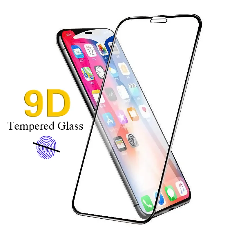 9D Защитное стекло для iPhone X защитная пленка экрана 6 7 8 PLUS закаленное на S