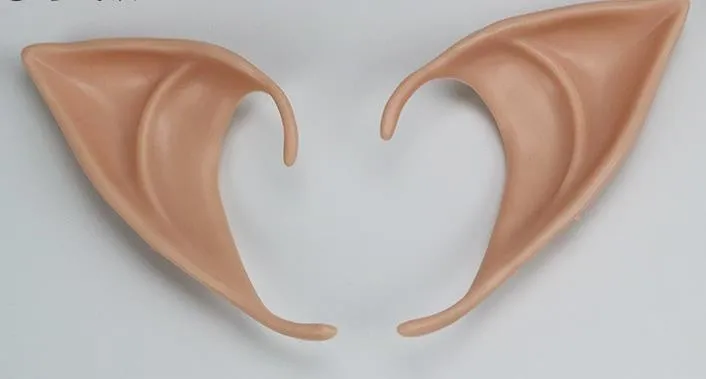 Elf Ears Fairy Vulcan Alien Cosplay Halloween Fancy Dress Costume Accessory Hobbit Pixie Ear Tips Latex party Cos props gift | Дом и сад