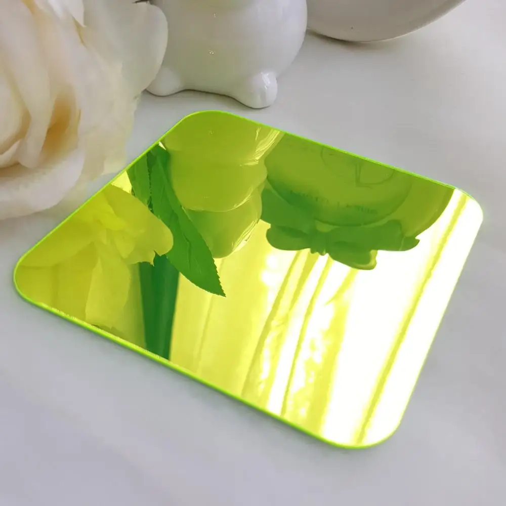 Fluorescent Green Современный дизайн с деревом, декоративные 3D зеркальные настенные наклейки для магазина, дома, гостиной, спальни, декор для двери, плитка, украшение для комнаты, плакат R125 - Цвет: Fluorescent Green