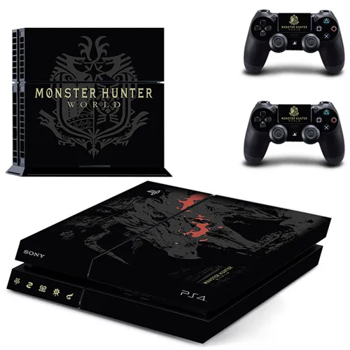 Для Monster Hunter World PS4 наклейка на кожу для консоли playstation 4 и контроллеров для Dualshock 4 PS4 наклейка на кожу виниловая - Цвет: GYTM1253