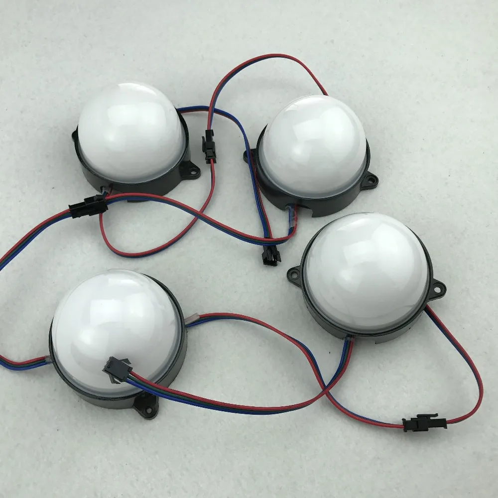 80 мм Диаметр DC24V WS2811 IC IP68 адресуемый 2 88 Вт (12 светодиодов) RGB полный цвет молочный