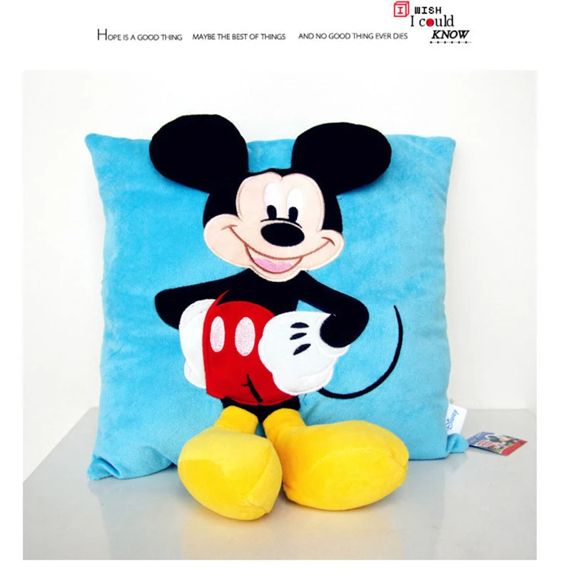 Disney 38X34 см 3D Дисней мультфильм Розовый Минни синий Микки наволочка наполнение подарок на день рождения моющийся пружинный - Цвет: Blue