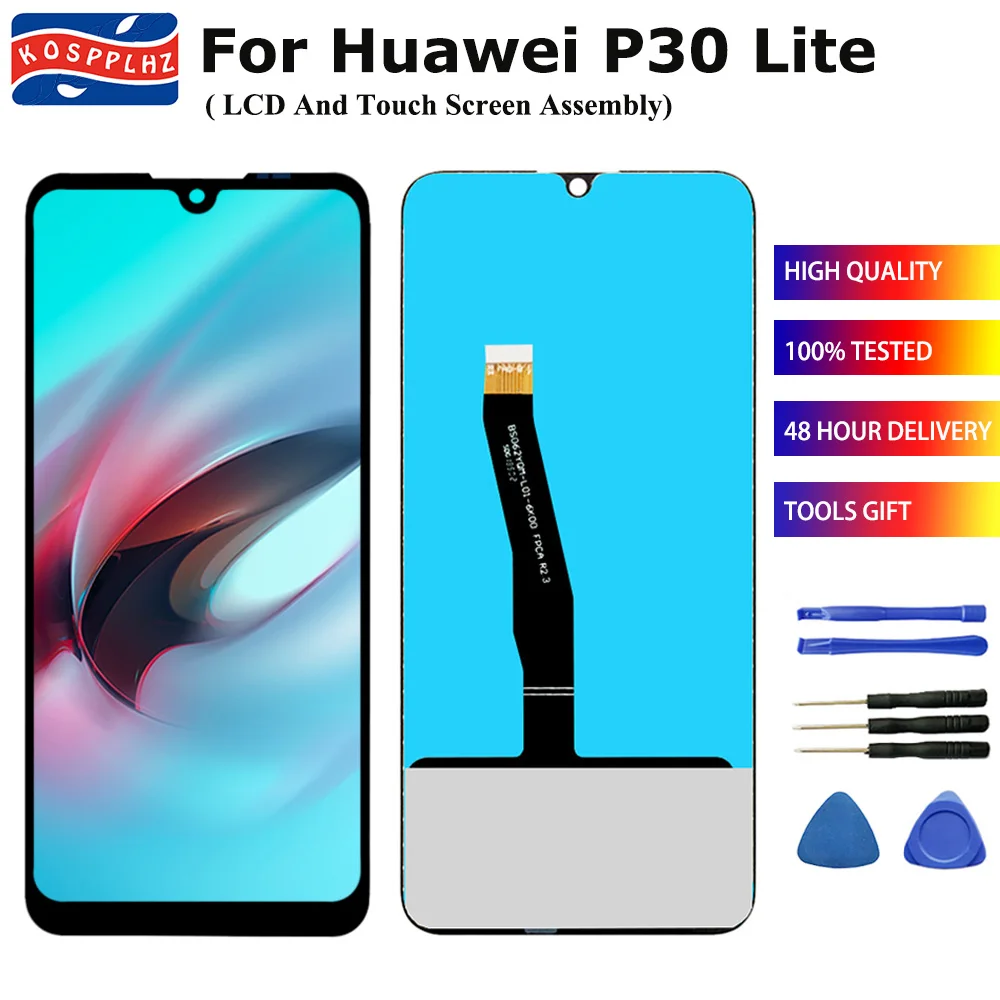 ЖК-дисплей 6 15 дюйма для Huawei P30 Lite сенсорный экран с дигитайзером в сборе MAR LX1 LX2 L01