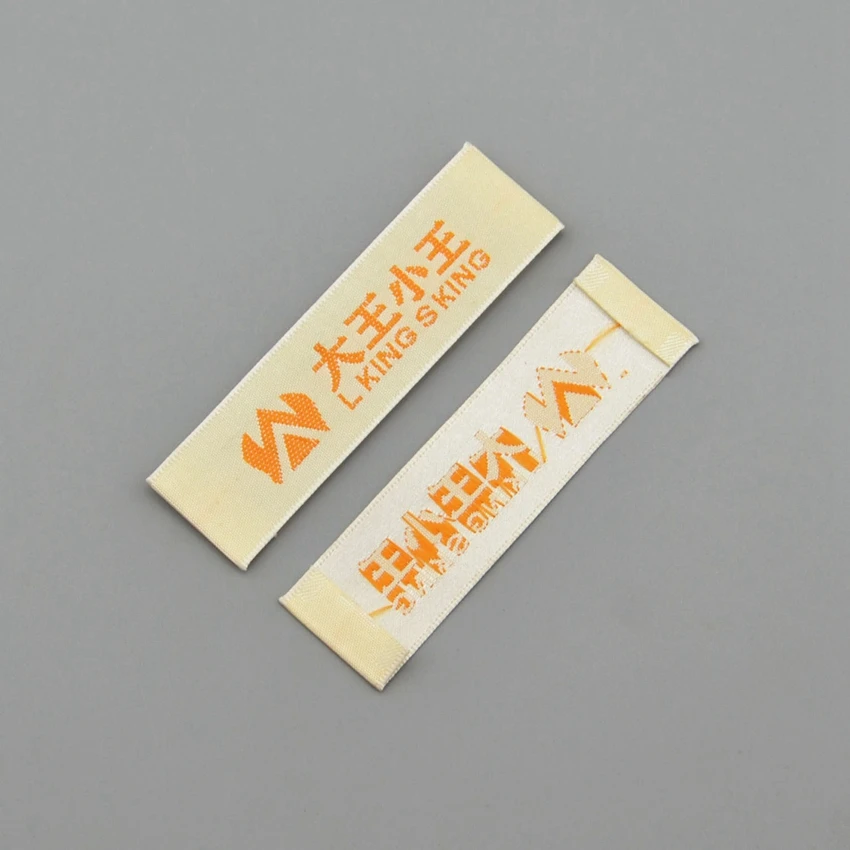 ZeQi custom garment tags wood shuttle machine woven labels main label washable 1000pcs/lot | Дом и сад