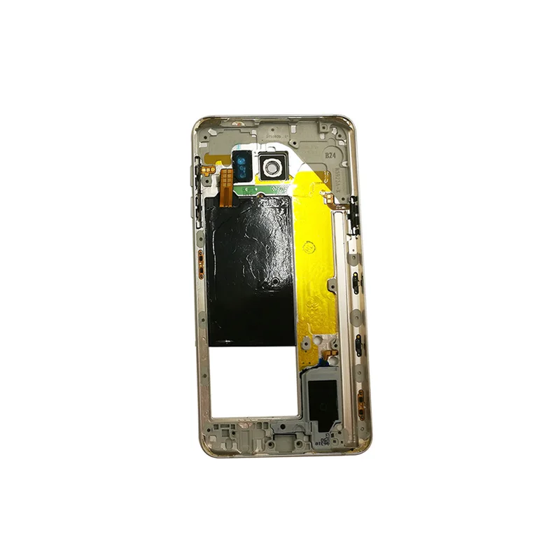 Для Samsung Note 5 N920F N920C Средний пластинчатый корпус Рамочная Лицевая панель+ Боковая кнопка+ объектив камеры+ запчасти NFC Note5