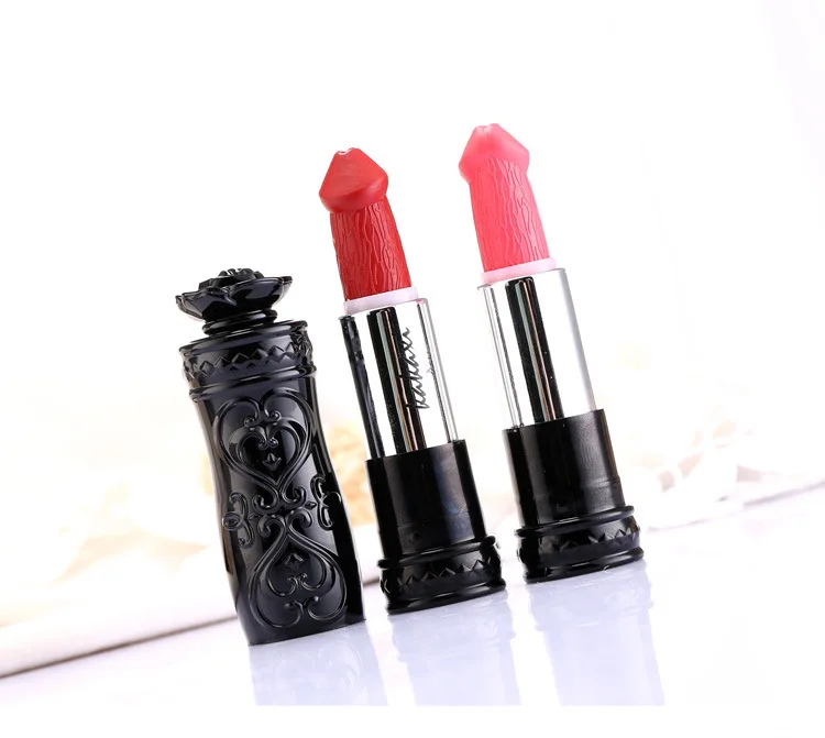 Новые 8 цветов пенис Форма гриб длительное увлажнение Косметика Матовые Губная