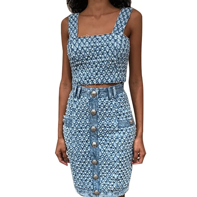 TWOTWINSTYLE летний женский костюм в стиле пэчворк с вышивкой без рукавов открытыми