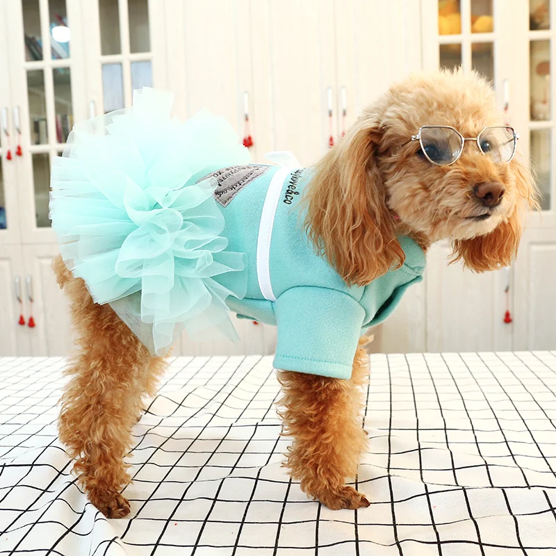 Платье принцессы Тедди Pomeranian Bichon платье маленькой собаки милый щенок весеннее и