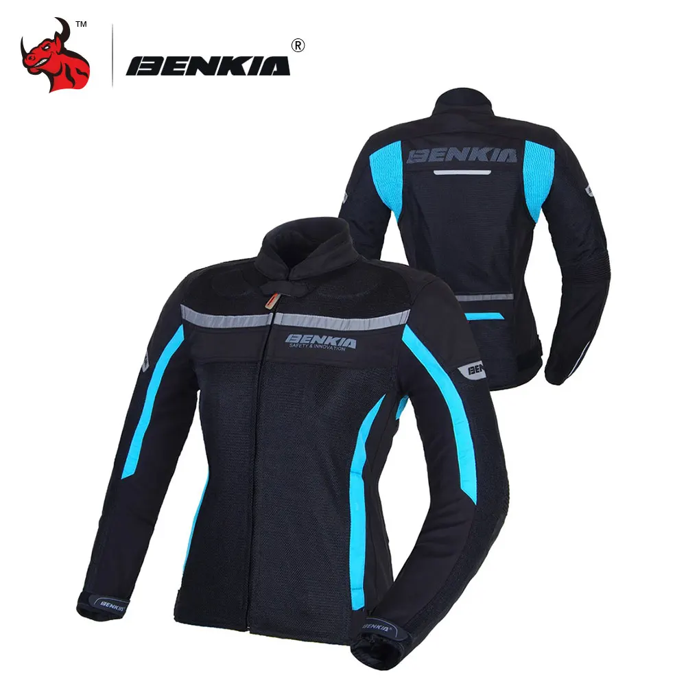 Мотоциклетные Куртки BENKIA Женская сетчатая мотоциклетная куртка снаряжение для