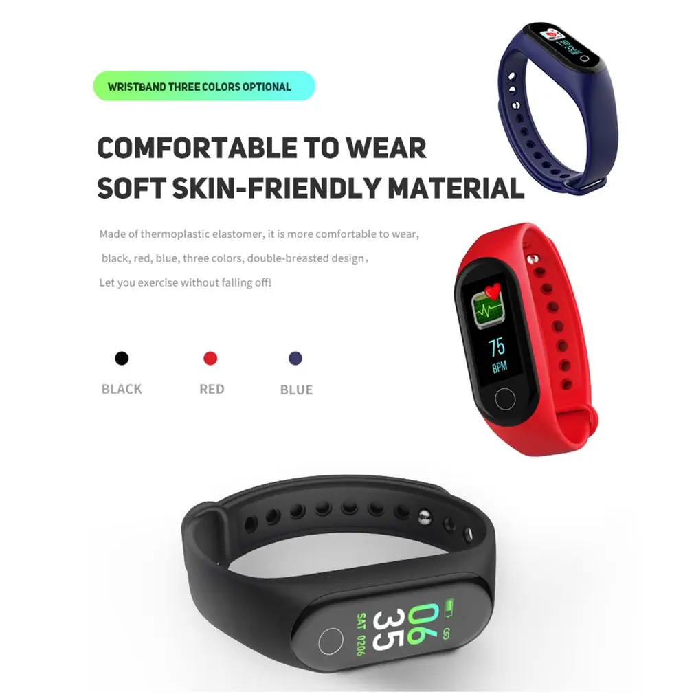 Смарт Носимых G3 Bluetooth Smart Браслет Мужской Женский монитор сердечного ритма сна