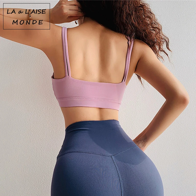 

Womens Sexy Backless Strappy Ladies Sports Bra Tops Activewear For Women Exercise Sporty Tank Sport Compression Athletic Top