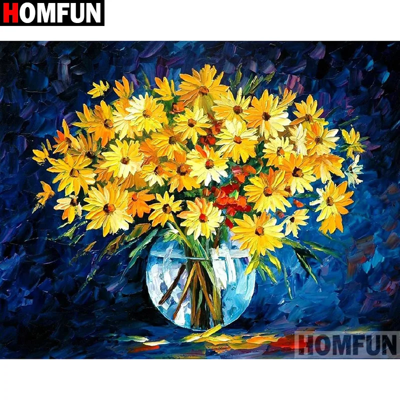 

Алмазная 5D картина HOMFUN «Цветочный пейзаж», вышивка крестиком, полная выкладка, Круглый/квадратный дизайн, домашний декор, подарок, A12374