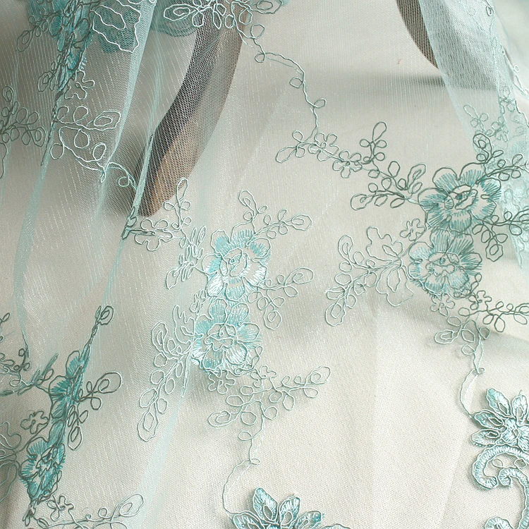 1.3*1meter embroidery Lace Fabric for wedding dress Embroidered applique party dresses fabrics DIY curtain bridal tulle | Дом и сад