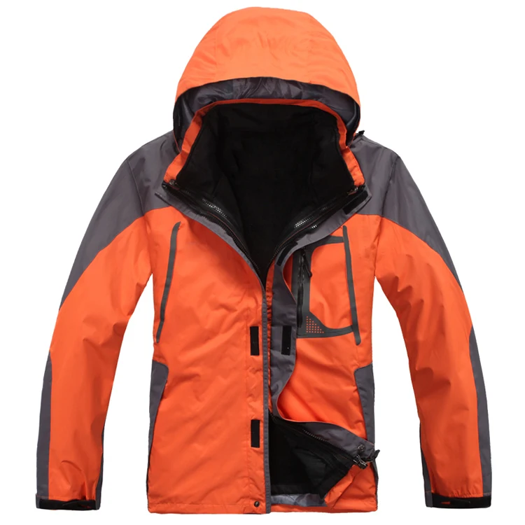 outdoor sports autumn winter clothing men hooded jacket ice skiing camping climbing breathable jackets removable liner (C002) | Спорт и