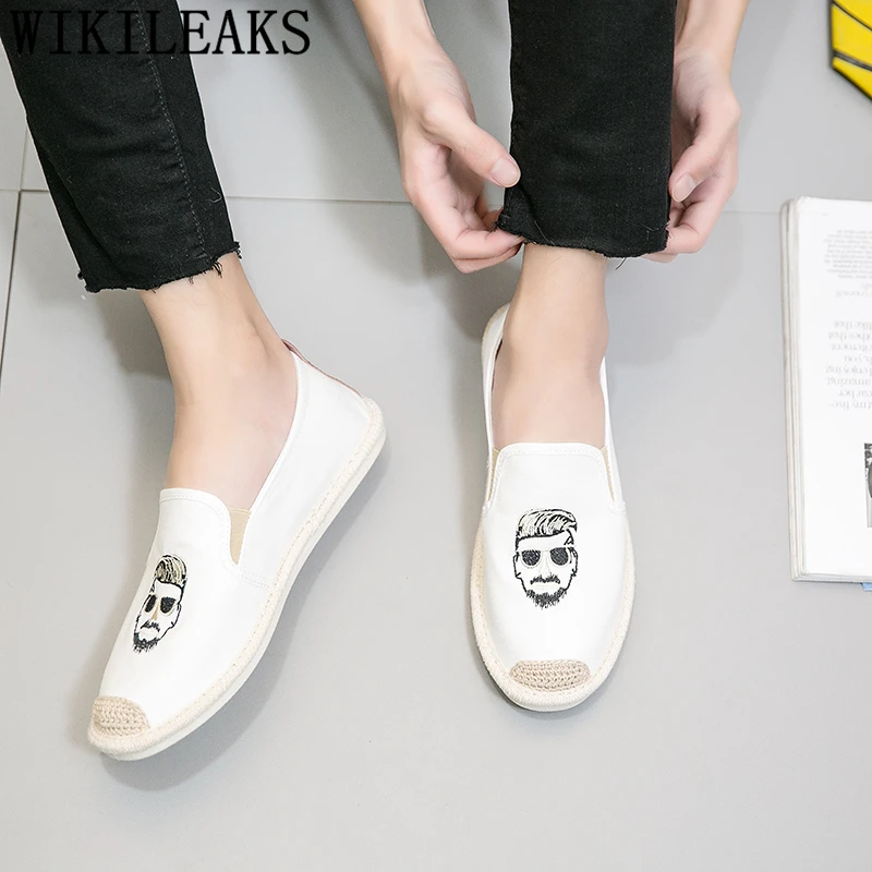 Эспадрильи для мужчин роскошные брендовые обувь лоферы мужская повседневная