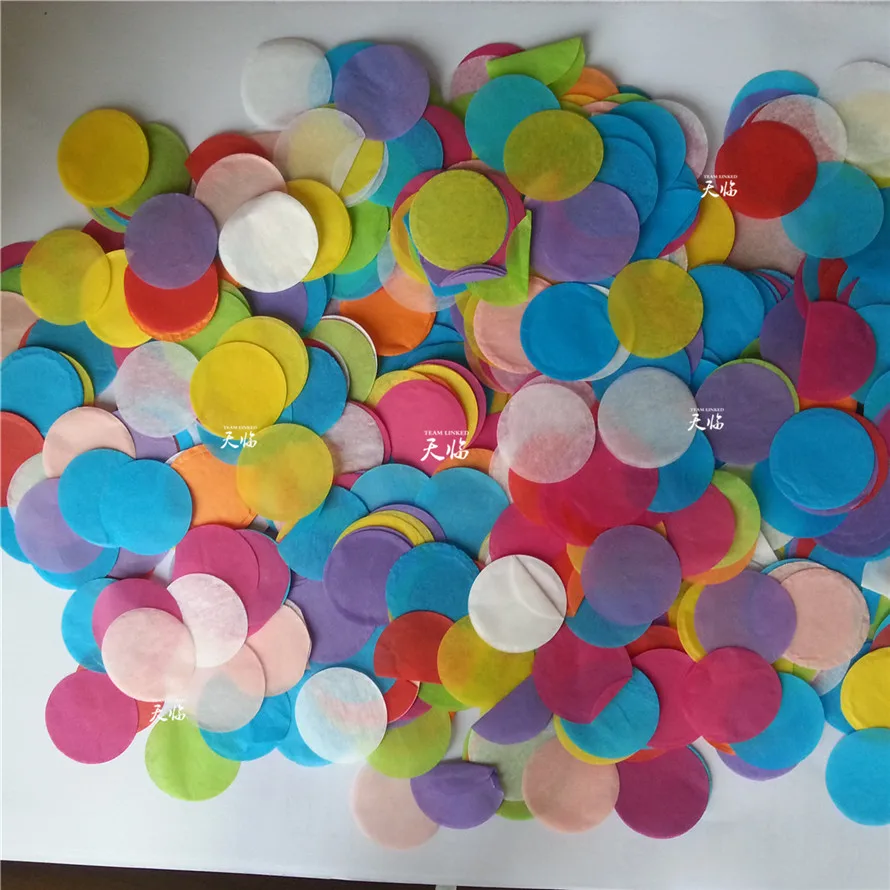Фото 10 кг/лот 2 3 смешанных цветов круглая бумага конфетти для украшения свадьбы