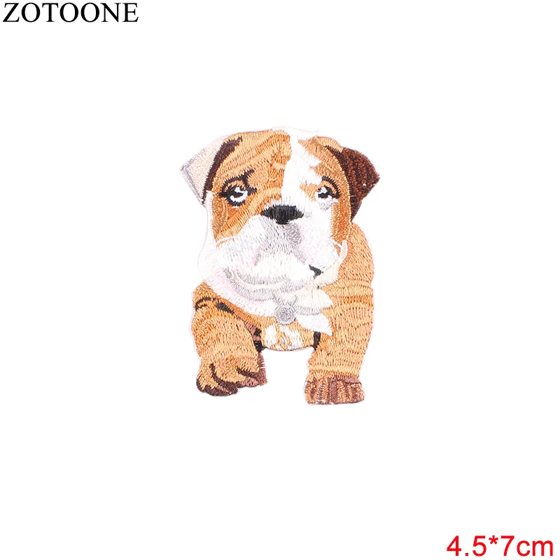 PE0267CT ZOTOONE Animal Patch Cat Fox Dog Stickers Diy Iron on Clothes Heat Transfer Applique Embroidered Applications Cloth Fabric G - Цвет: PE0267CT