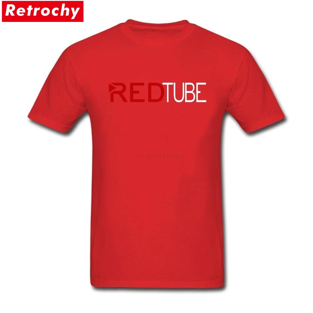 Повседневная модная мужская футболка с логотипом RedTube, хлопковые мужские футболки, популярные модные футболки с Красной трубкой, большие размеры, порно-хаб, фильм - Цвет: Красный