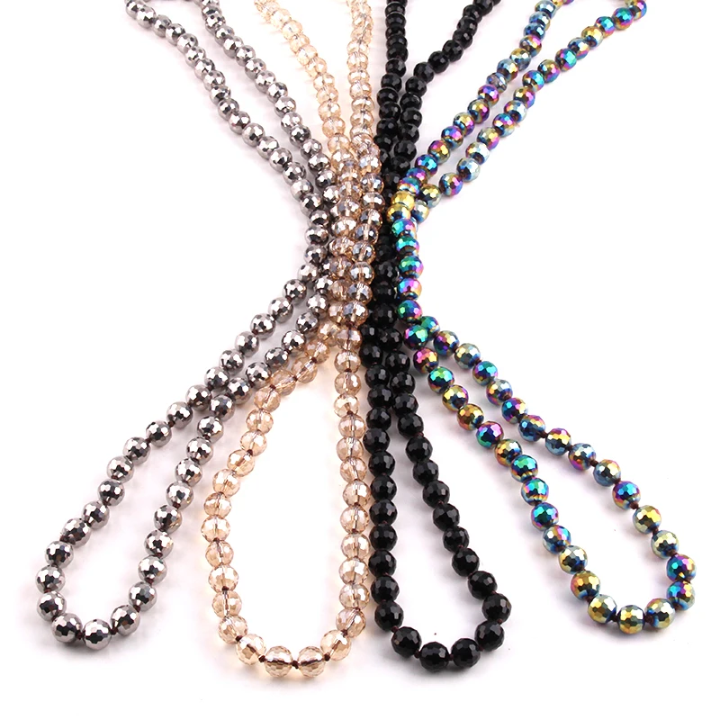Женское Ожерелье с кристаллами модное богемное этническое 10 мм|crystal necklace|fashion